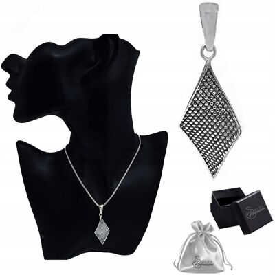 ulex premium Zawieszka srebrna 925 Elegancki Wisiorek Motyw Geometryczny Romb dla Niej ulex premium Zawieszka srebrna 925 Elegancki Wisiorek Motyw Geometryczny Romb dla Niej