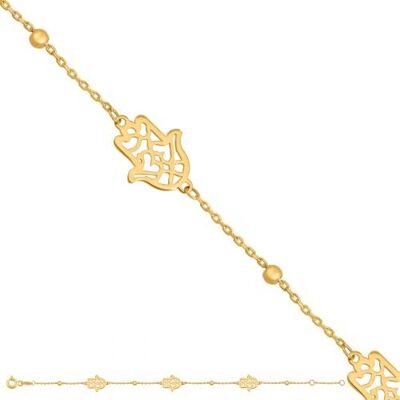 Złota Bransoletka Łańcuszkowa 585 1.45 gr Rodium Złota Bransoletka Łańcuszkowa 585 1.45 gr Rodium
