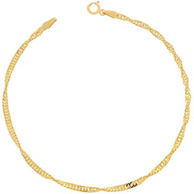 Inny producent Złota bransoletka pełna Singapur 18.5 cm pr. 585 Inny producent Złota bransoletka pełna Singapur 18.5 cm pr. 585