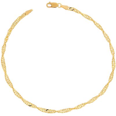 Inny producent Złota bransoletka pełna singapur 19.5 cm pr. 585 Inny producent Złota bransoletka pełna singapur 19.5 cm pr. 585