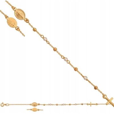 Złota Bransoletka Perły 585 1.85 g, 17.50 cm Rodium Złota Bransoletka Perły 585 1.85 g, 17.50 cm Rodium