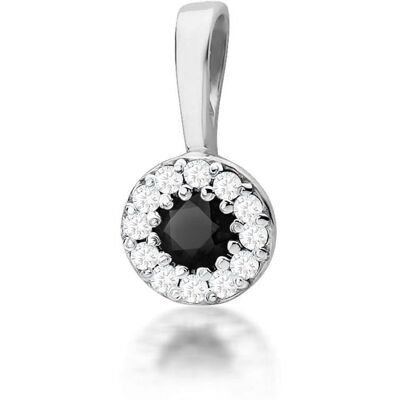 Inny producent Złota zawieszka / wisiorek Czarny Diament 0,12ct białe złoto pr. 585 Inny producent Złota zawieszka / wisiorek Czarny Diament 0,12ct białe złoto pr. 585