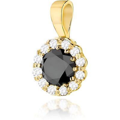 Inny producent Złota zawieszka / wisiorek Czarny Diament 0,50ct żółte złoto pr. 585 Inny producent Złota zawieszka / wisiorek Czarny Diament 0,50ct żółte złoto pr. 585