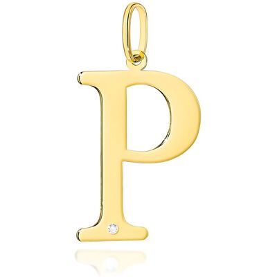 Inny producent Złota zawieszka / wisiorek Diament 0,005ct - litera P - żółte złoto pr. 585 Inny producent Złota zawieszka / wisiorek Diament 0,005ct - litera P - żółte złoto pr. 585