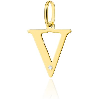 Inny producent Złota zawieszka / wisiorek Diament 0,005ct - litera V - żółte złoto pr. 585 Inny producent Złota zawieszka / wisiorek Diament 0,005ct - litera V - żółte złoto pr. 585