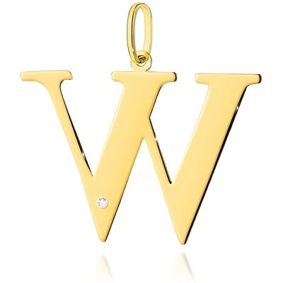Inny producent Złota zawieszka / wisiorek Diament 0,005ct - litera W - żółte złoto pr. 585 Inny producent Złota zawieszka / wisiorek Diament 0,005ct - litera W - żółte złoto pr. 585
