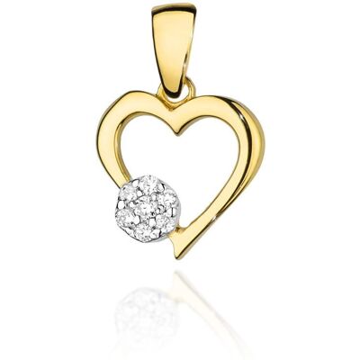 Inny producent Złota zawieszka / wisiorek Diament 0,0145ct żółte złoto pr. 585 Inny producent Złota zawieszka / wisiorek Diament 0,0145ct żółte złoto pr. 585