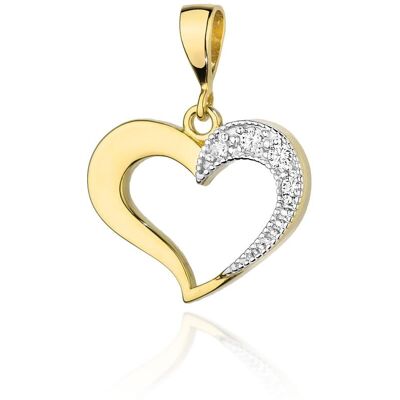 Inny producent Złota zawieszka / wisiorek Diament 0,02ct żółte złoto pr. 585 Inny producent Złota zawieszka / wisiorek Diament 0,02ct żółte złoto pr. 585