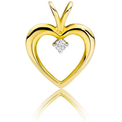 Inny producent Złota zawieszka / wisiorek Diament 0,04ct żółte złoto pr. 585 Inny producent Złota zawieszka / wisiorek Diament 0,04ct żółte złoto pr. 585