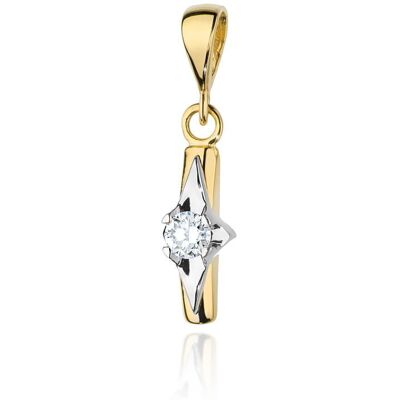 Inny producent Złota zawieszka / wisiorek Diament 0,08ct żółte złoto pr. 585 Inny producent Złota zawieszka / wisiorek Diament 0,08ct żółte złoto pr. 585