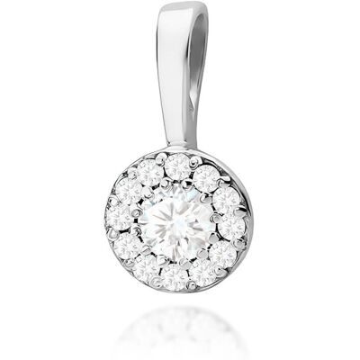 Inny producent Złota zawieszka / wisiorek Diament 0,12ct białe złoto pr. 585 Inny producent Złota zawieszka / wisiorek Diament 0,12ct białe złoto pr. 585