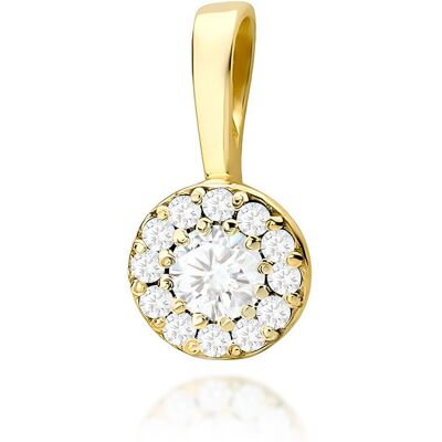 Inny producent Złota zawieszka / wisiorek Diament 0,12ct żółte złoto pr. 585 Inny producent Złota zawieszka / wisiorek Diament 0,12ct żółte złoto pr. 585