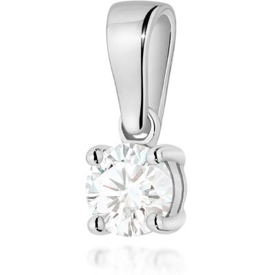Jubiler Monika Złota zawieszka / wisiorek Diament 0,40ct białe złoto pr. 585 Jubiler Monika Złota zawieszka / wisiorek Diament 0,40ct białe złoto pr. 585