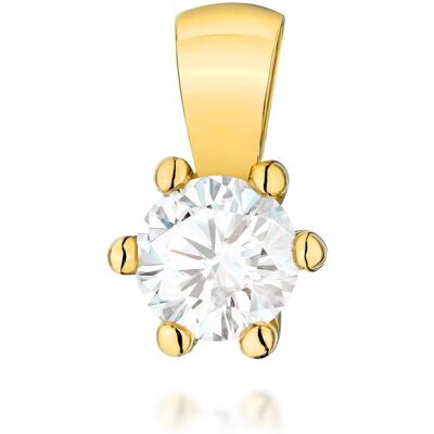 Jubiler Monika Złota zawieszka / wisiorek Diament Laboratoryjny 0,30ct żółte złoto pr. 585 Jubiler Monika Złota zawieszka / wisiorek Diament Laboratoryjny 0,30ct żółte złoto pr. 585
