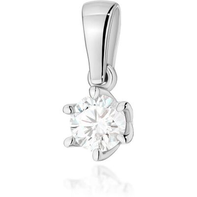 Jubiler Monika Złota zawieszka / wisiorek Diament Laboratoryjny 0,40ct białe złoto pr. 585 Jubiler Monika Złota zawieszka / wisiorek Diament Laboratoryjny 0,40ct białe złoto pr. 585