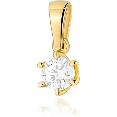 Jubiler Monika Złota zawieszka / wisiorek Diament Laboratoryjny 0,40ct żółte złoto pr. 585 Jubiler Monika Złota zawieszka / wisiorek Diament Laboratoryjny 0,40ct żółte złoto pr. 585
