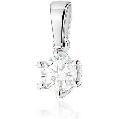 Jubiler Monika Złota zawieszka / wisiorek Diament Laboratoryjny 0,50ct białe złoto pr. 585 Jubiler Monika Złota zawieszka / wisiorek Diament Laboratoryjny 0,50ct białe złoto pr. 585