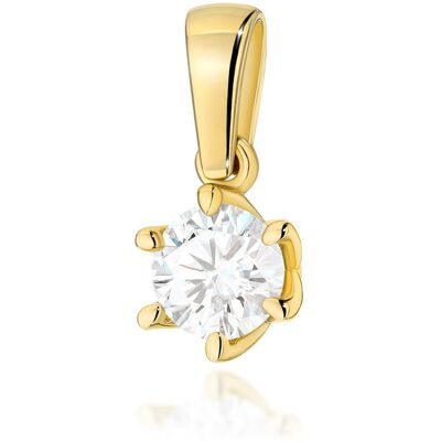 Jubiler Monika Złota zawieszka / wisiorek Diament Laboratoryjny 0,50ct żółte złoto pr. 585 Jubiler Monika Złota zawieszka / wisiorek Diament Laboratoryjny 0,50ct żółte złoto pr. 585