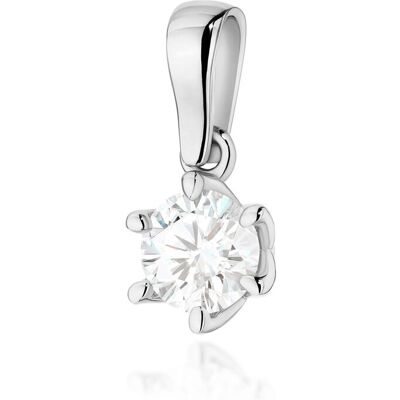 Jubiler Monika Złota zawieszka / wisiorek Diament Laboratoryjny 0,70ct białe złoto pr. 585 Jubiler Monika Złota zawieszka / wisiorek Diament Laboratoryjny 0,70ct białe złoto pr. 585
