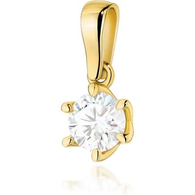 Jubiler Monika Złota zawieszka / wisiorek Diament Laboratoryjny 0,70ct żółte złoto pr. 585 Jubiler Monika Złota zawieszka / wisiorek Diament Laboratoryjny 0,70ct żółte złoto pr. 585