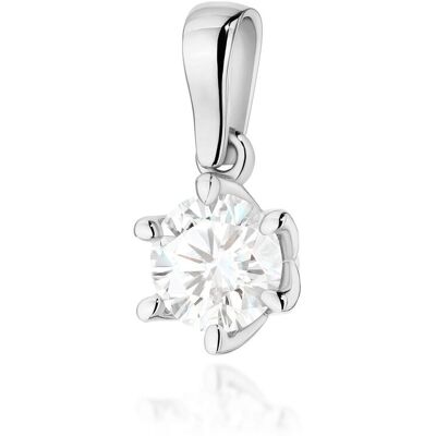 Jubiler Monika Złota zawieszka / wisiorek Diament Laboratoryjny 1,00ct białe złoto pr. 585 Jubiler Monika Złota zawieszka / wisiorek Diament Laboratoryjny 1,00ct białe złoto pr. 585