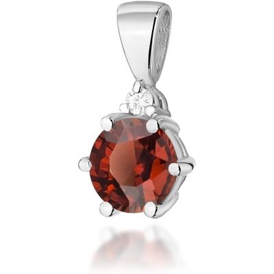 Inny producent Złota zawieszka / wisiorek Granat 0,60ct białe złoto pr. 585 Inny producent Złota zawieszka / wisiorek Granat 0,60ct białe złoto pr. 585