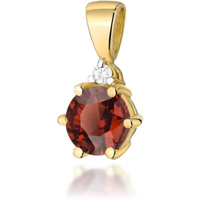Inny producent Złota zawieszka / wisiorek Granat 0,60ct żółte złoto pr. 585 Inny producent Złota zawieszka / wisiorek Granat 0,60ct żółte złoto pr. 585