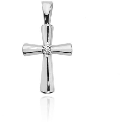Inny producent Złota zawieszka / wisiorek Krzyż Diament 0,0145ct białe złoto pr. 585 Inny producent Złota zawieszka / wisiorek Krzyż Diament 0,0145ct białe złoto pr. 585