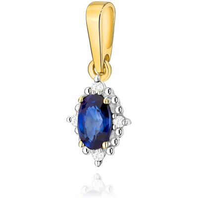 Inny producent Złota zawieszka / wisiorek Szafir 0,30ct żółte złoto pr. 585 Inny producent Złota zawieszka / wisiorek Szafir 0,30ct żółte złoto pr. 585