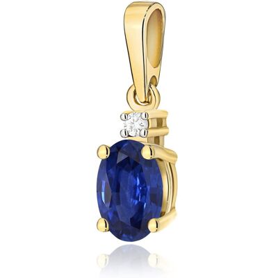 Inny producent Złota zawieszka / wisiorek Szafir 0,70ct żółte złoto pr. 585 Inny producent Złota zawieszka / wisiorek Szafir 0,70ct żółte złoto pr. 585