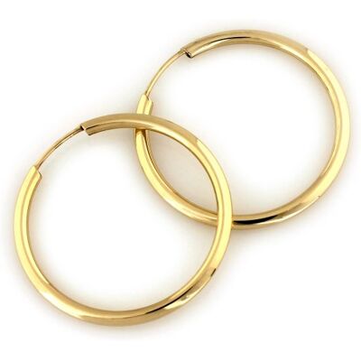 Lovrin Złote Kolczyki 585 Koła 22Mm Szarniry Lovrin Złote Kolczyki 585 Koła 22Mm Szarniry