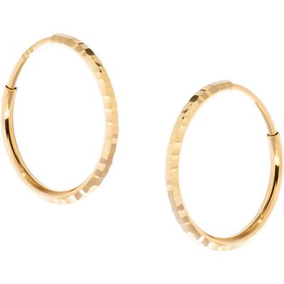 Monilu Złote kolczyki 585 Koła zdobione 18 mm Monilu Złote kolczyki 585 Koła zdobione 18 mm