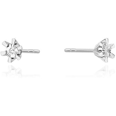 Inny producent Złote kolczyki Diament 2 x 0,0086ct białe złoto pr. 585 Inny producent Złote kolczyki Diament 2 x 0,0086ct białe złoto pr. 585