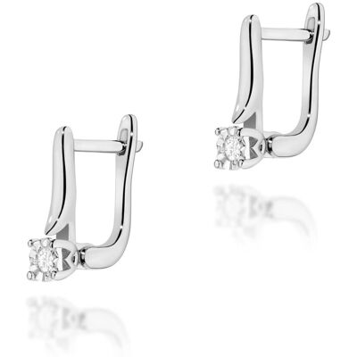 Inny producent Złote kolczyki Diament 2 x 0,03ct białe złoto pr. 585 Inny producent Złote kolczyki Diament 2 x 0,03ct białe złoto pr. 585
