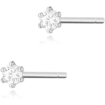 Inny producent Złote kolczyki Diament 2 x 0,04ct białe złoto pr. 585 Inny producent Złote kolczyki Diament 2 x 0,04ct białe złoto pr. 585