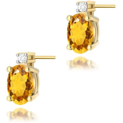 Inny producent Złote kolczyki K0001 Cytryn 2 x 0,60ct żółte złoto pr. 585 Inny producent Złote kolczyki K0001 Cytryn 2 x 0,60ct żółte złoto pr. 585