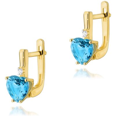 Inny producent Złote kolczyki K0002 Topaz 2 x 1,20ct żółte złoto pr. 585 Inny producent Złote kolczyki K0002 Topaz 2 x 1,20ct żółte złoto pr. 585
