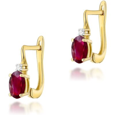 Inny producent Złote kolczyki K0011 Rubin 2 x 0,60ct żółte złoto pr. 585 Inny producent Złote kolczyki K0011 Rubin 2 x 0,60ct żółte złoto pr. 585