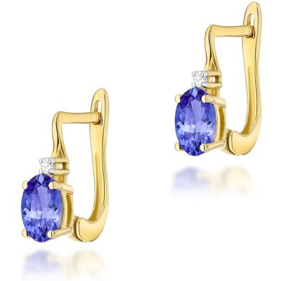 Inny producent Złote kolczyki K0011 Tanzanit 2 x 0,40ct żółte złoto pr. 585 Inny producent Złote kolczyki K0011 Tanzanit 2 x 0,40ct żółte złoto pr. 585