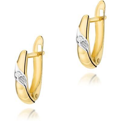Inny producent Złote kolczyki K0012 Diament 2 x 0,02ct żółte złoto pr. 585 Inny producent Złote kolczyki K0012 Diament 2 x 0,02ct żółte złoto pr. 585