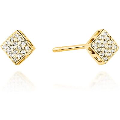 Inny producent Złote kolczyki K0013 z diamentami żółte złoto pr. 585 Inny producent Złote kolczyki K0013 z diamentami żółte złoto pr. 585