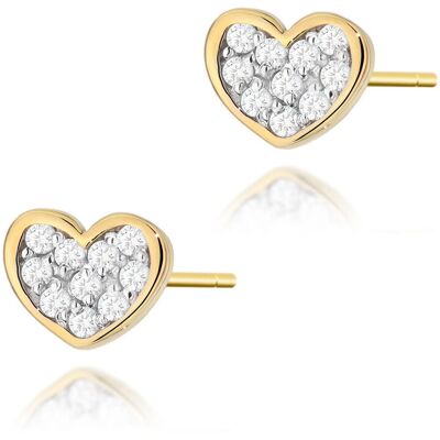 Inny producent Złote kolczyki K0021 z diamentami żółte złoto pr. 585 Inny producent Złote kolczyki K0021 z diamentami żółte złoto pr. 585