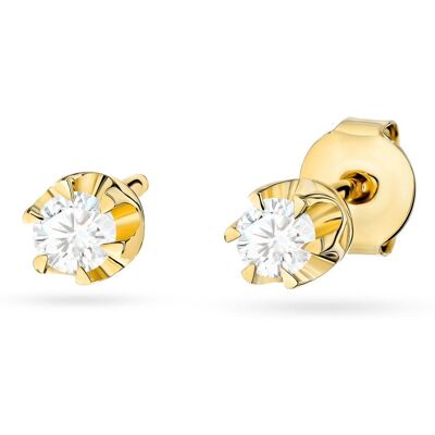 Inny producent Złote kolczyki K0032 Diament Laboratoryjny 2 x 0,10ct żółte złoto pr. 585 Inny producent Złote kolczyki K0032 Diament Laboratoryjny 2 x 0,10ct żółte złoto pr. 585