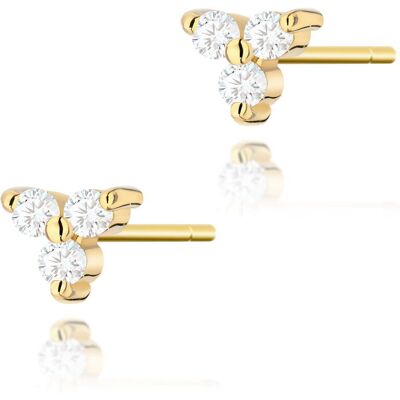 Inny producent Złote kolczyki K0033 z diamentami żółte złoto pr. 585 Inny producent Złote kolczyki K0033 z diamentami żółte złoto pr. 585