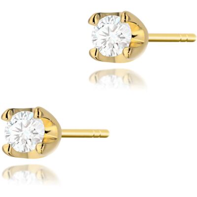 Inny producent Złote kolczyki K0034 Diament 2 x 0,08ct żółte złoto pr. 585 Inny producent Złote kolczyki K0034 Diament 2 x 0,08ct żółte złoto pr. 585