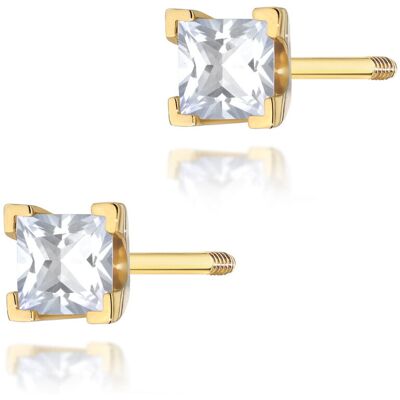 Inny producent Złote kolczyki K0037 Diament 2 x 0,15ct żółte złoto sztyft zakręcany pr. 585 Inny producent Złote kolczyki K0037 Diament 2 x 0,15ct żółte złoto sztyft zakręcany pr. 585