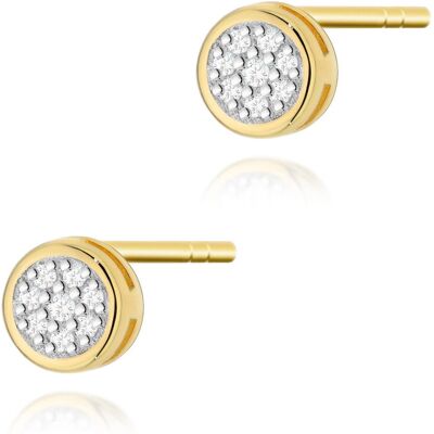 Inny producent Złote kolczyki K0041 z diamentami żółte złoto pr. 585 Inny producent Złote kolczyki K0041 z diamentami żółte złoto pr. 585