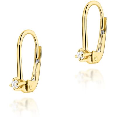 Inny producent Złote kolczyki K0057 Diament 2 x 0,04ct żółte złoto pr. 585 Inny producent Złote kolczyki K0057 Diament 2 x 0,04ct żółte złoto pr. 585