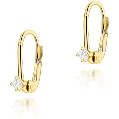 Inny producent Złote kolczyki K0057 Diament 2 x 0,07ct żółte złoto pr. 585 Inny producent Złote kolczyki K0057 Diament 2 x 0,07ct żółte złoto pr. 585