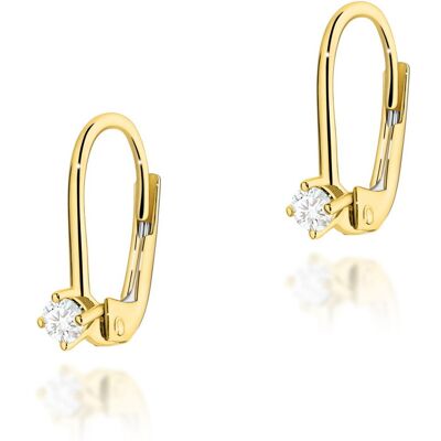 Inny producent Złote kolczyki K0057 Diament 2 x 0,08ct żółte złoto pr. 585 Inny producent Złote kolczyki K0057 Diament 2 x 0,08ct żółte złoto pr. 585